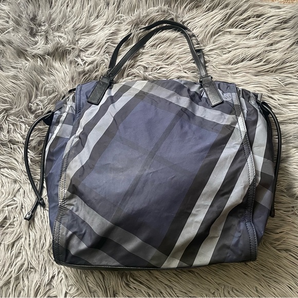 BURBERRY buckleigh packable nylon check tote - Picture 3 of 16